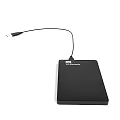 Black Portable External Hard Drive With USB Cable For Data Storage 3d model