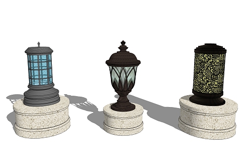 Jane European lawn lamp 3d model