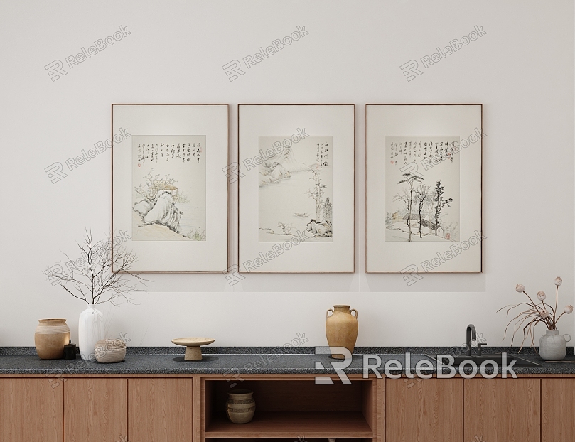 New Chinese Decorative Painting Hanging Painting Combination model