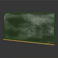 Green Chalkboard Wall Hanging With Black Frame Wooden Base And Chalk