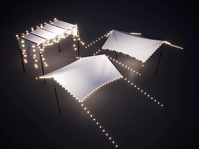 Outdoor camping tent canopy 3d model