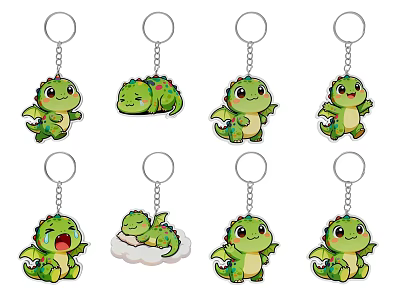 Key chain acrylic key chain acrylic pendant 3d model