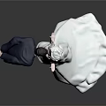 Wedding Cake Topper With Newlywed Couple Kissing In Groom Suit And Bride Wedding Dress