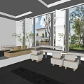 Modern LAB Reception Area 3d model