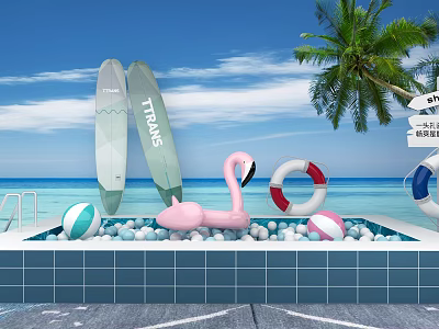 Modern Meichen Bobo Pool 3d model Modern Meichen Bobo Pool 3d model