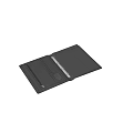Black Open Folder Interior Design With Notebook Pen and Card Slots 3d model