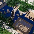Serene Garden Landscape Design With Pool Stones Green Plants And Wooden Pavilion