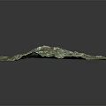 3D Terrain Model Featuring Mountain Ranges Lush Green Vegetation And Coastal Areas
