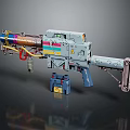 Modern sci-fi rifle sci-fi sniper rifle laser pulse gun pulse gun 3d model