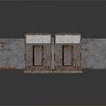 Rustic Brown Kitchen Cabinets With White Panels And Metal Counter Furniture