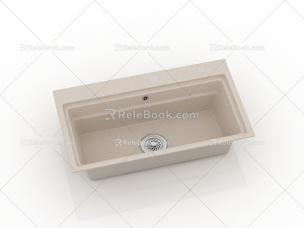 Modern dish washing basin star basin 3d model