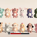 Adorable Plush Animal Toys Featuring Various Animal Designs And Colorful Styles