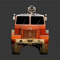 Red Airport Fire Truck With Crane And Unit 6 Identification Details