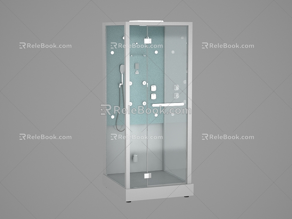 Modern shower room 3d model