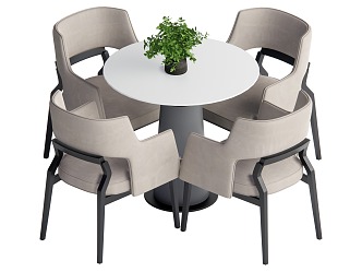 New Chinese Casual Tables and Chairs 3d model