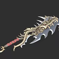 Tu Long Dao Big Ring Dao PBR Next Generation Cold Weapon Ancient Weapon 3d model