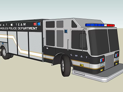 SWAT Police Emergency Vehicle Of Nacles Department 3d model