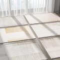 Modern Square Carpet Combo 3d model