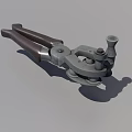 Industrial Equipment Manual Clamping Tool With Metal Construction And Brown Handles