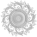 European-style lamp panel high-end hollow carved ceiling 3d model