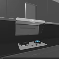 Contemporary Kitchen Featuring Stainless Steel Range Hood And Gas Stove Appliances