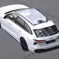 White Audi A6 Sedan With Modern Front Grille And Headlights Design
