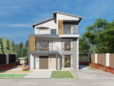 Modern single-family villa model