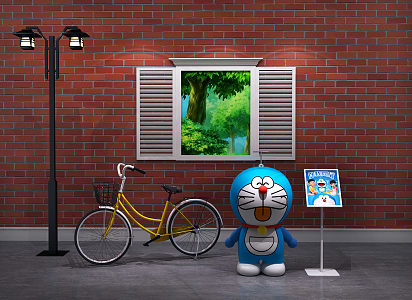 Modern game character Doraemon 3d model