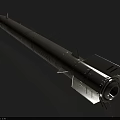 Tomahawk Missile Military Weapon With Yellow Tip Tail Fins And Cylindrical Body