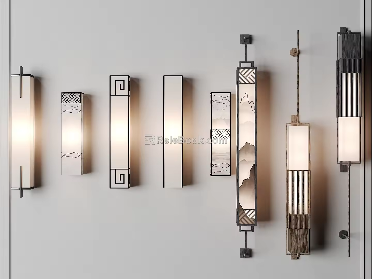New Chinese Wall Lamp 3d model