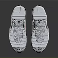 White And Gray Streamlined Sneakers With Red Logo White Laces And Air Cushion Sole
