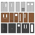 Various Modern Interior Doors In Different Colors And Glass Panel Designs