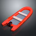 Orange Inflatable Boat With Motor Seats And Lightweight Structure For Water Travel