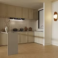 Modern Restaurant Interior With Open Design Dining Table Chairs And Pendant Lights
