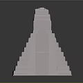 Cartoon Ancient Pyramid with Detailed Step Structure and Top Shrine in Classic Style