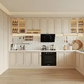 Modern Open Kitchen Interior Design With White Cabinets Island And Appliances