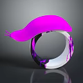 Modern Purple Furniture Design With Unique Hat Shaped Top And Circular Base