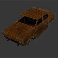 Old Rusty Abandoned Car With Worn Body And Visible Rust Exterior