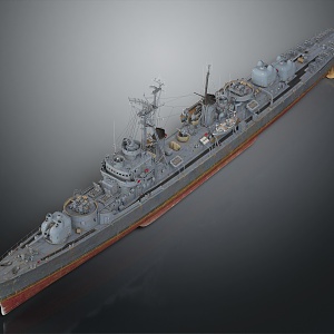 Warship 3d model