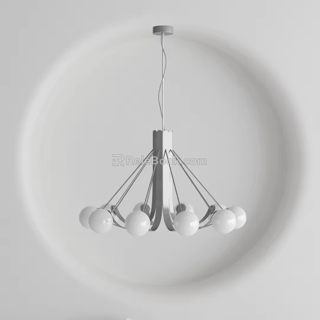 Modern chandelier 3d model