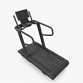 Modern Commercial Treadmill With Digital Display Screen And Black Yellow Design