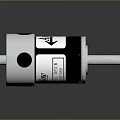 Cylindrical Metal Mechanical Device With Silver Housing Black Section And Shaft
