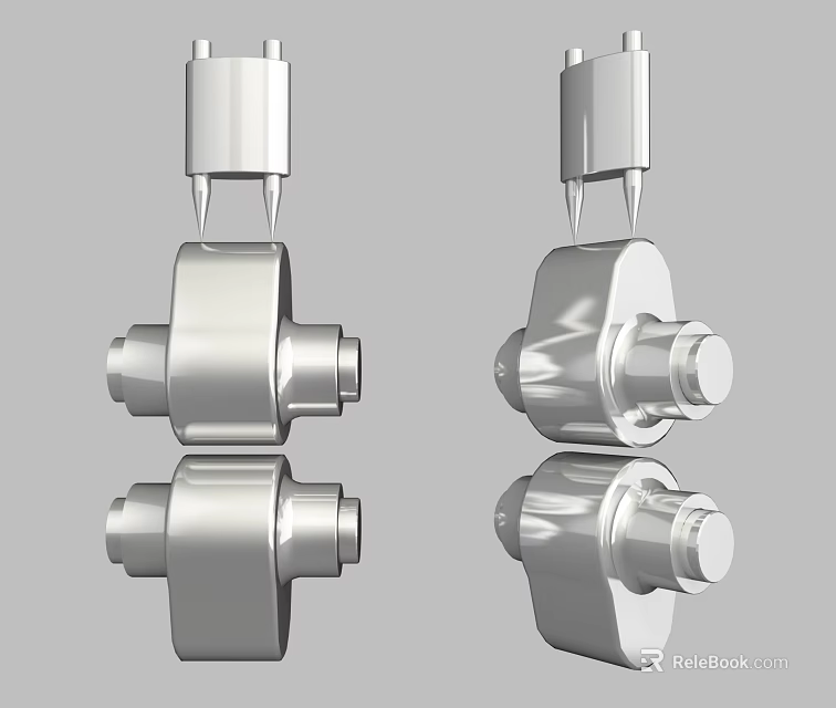 Automotive Parts Silver Metallic Precision Engineered Mechanical Components With Smooth Surface And Symmetrical Structure 3d model 