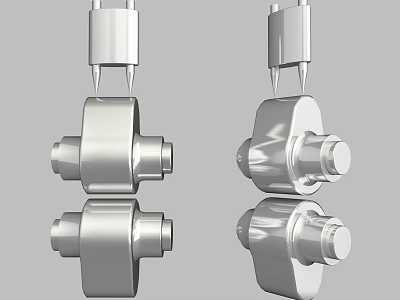 Automotive Parts Silver Metallic Precision Engineered Mechanical Components With Smooth Surface And Symmetrical Structure 3d model