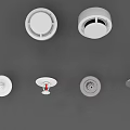 Essential Fire Safety Equipment Collection With Smoke Detectors Heat Sensors and Sprinklers