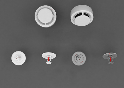 Modern fire sprinkler fire smoke spray 3d model