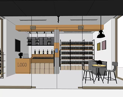 Industrial LOFT storefront 3d model