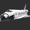 Space Shuttle With White And Black Exterior Design Aerodynamic Shape And Tail Fin