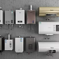 Daily Use Electrical Appliances Various Water Heaters with Different Designs Colors and Styles