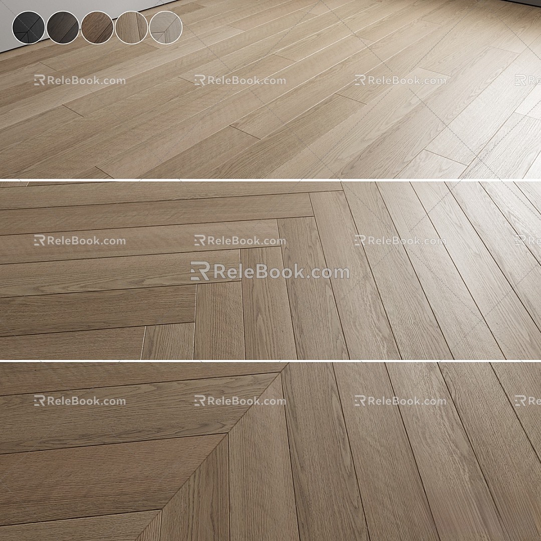 Modern Flooring Oak Flooring 3d model